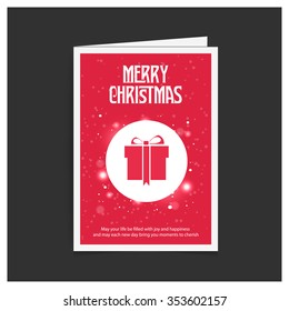 Christmas card and gift box decoration background