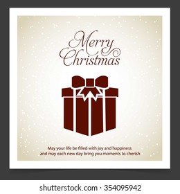 Christmas card and gift box decoration background