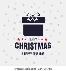 Christmas card and gift box decoration background

