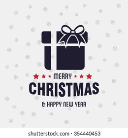 Christmas card and gift box decoration background
