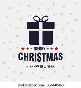 Christmas card and gift box decoration background
