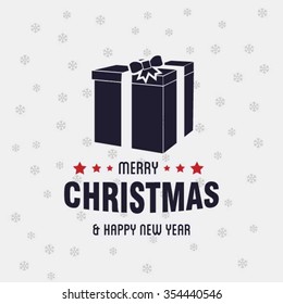 Christmas card and gift box decoration background

