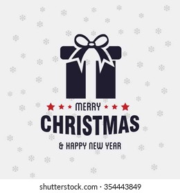 Christmas card and gift box decoration background
