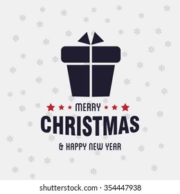 Christmas card and gift box decoration background