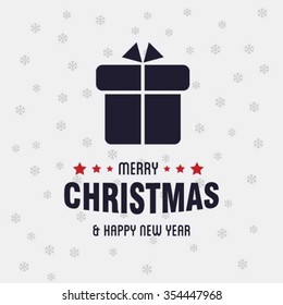 Christmas card and gift box decoration background