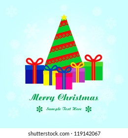  Christmas card with gift boxes / Christmas Gift Boxes card