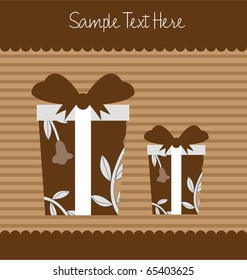 christmas card with gift boxes
