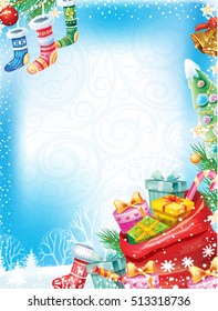 Christmas card with gifts