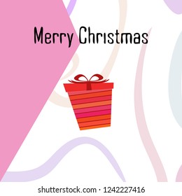 Christmas card, gifts, vector background