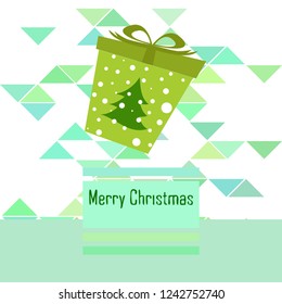 Christmas card, gifts, vector background