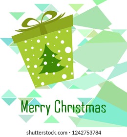 Christmas card, gifts, vector background