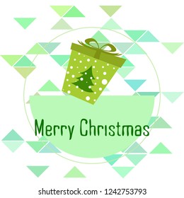 Christmas card, gifts, vector background