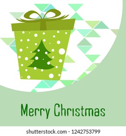 Christmas card, gifts, vector background