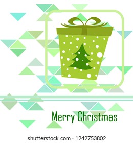 Christmas card, gifts, vector background