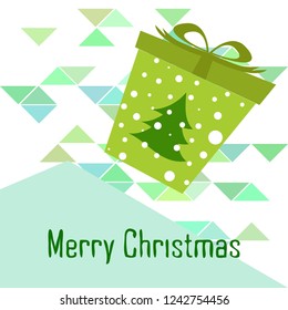 Christmas card, gifts, vector background