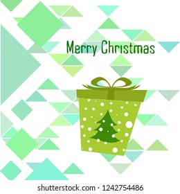 Christmas card, gifts, vector background