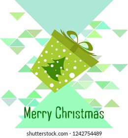 Christmas card, gifts, vector background