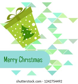 Christmas card, gifts, vector background