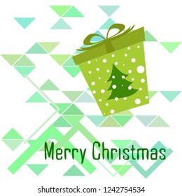 Christmas card, gifts, vector background