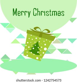 Christmas card, gifts, vector background