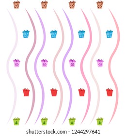 Christmas card, gifts, vector background