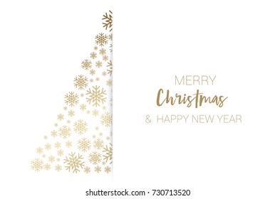 Christmas Card gold glitter, Background abstract, Vector illustration