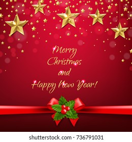 Christmas Card Gradient Mesh Vector Illustration