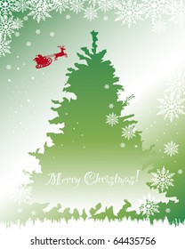 christmas card green