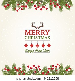 Christmas Card with Greetings