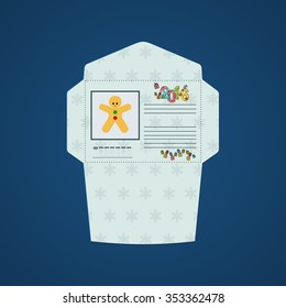 Christmas card for greetings with forms to fill