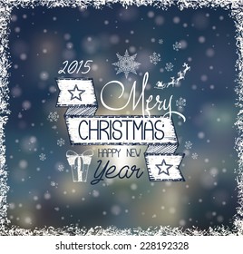 Christmas card with hand drawn elements