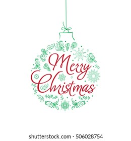 Christmas Card. Hand drawn vector illustration.