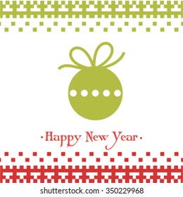 Christmas card. Happy New Year 2016. Vector.