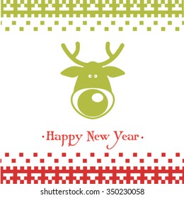 Christmas card. Happy New Year 2016. Vector.