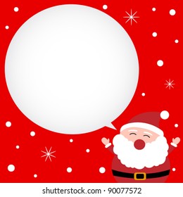 Christmas card with happy Santa Claus