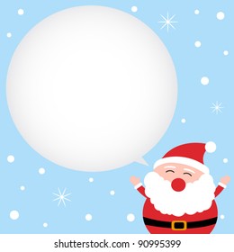 Christmas card with happy Santa Claus