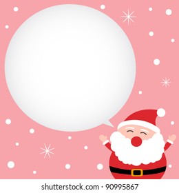 Christmas card with happy Santa Claus