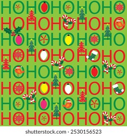 cartão de natal com texto hohohoho