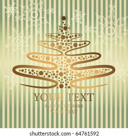 christmas card with holiday tree