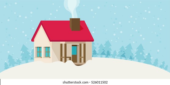 Christmas card with house
