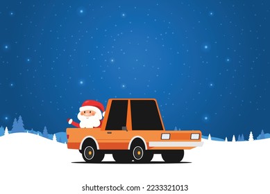 Christmas card with house in flat style