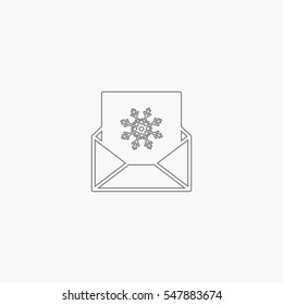 Christmas card icon