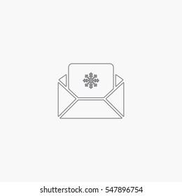 Christmas card icon