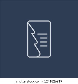 Christmas card icon. Christmas card linear design concept from Christmas collection. Simple element vector illustration on dark blue background.
