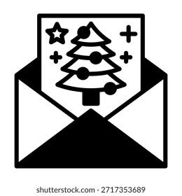 Ilustração de vetor misto do ícone do cartão de Natal