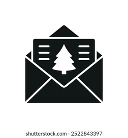 Christmas card icon vector basic design simple and modern concept graphic