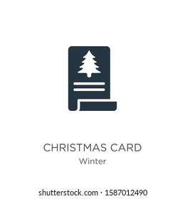 Christmas card icon vector. Trendy flat christmas card icon from winter collection isolated on white background. Vector illustration can be used for web and mobile graphic design, logo, eps10