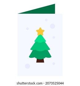 icono de tarjeta de navidad para sitio web, aplicación, impresión, documento, diseño de afiches, etc.