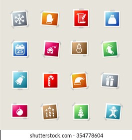 Christmas card icons for web