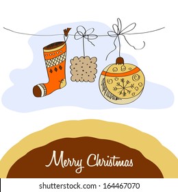 Christmas card, illustration in vector format